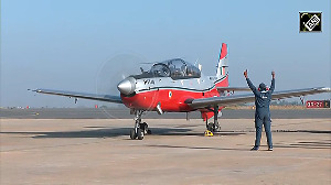 Tejasvi Surya takes sortie in indigenous HTT-40 aircraft