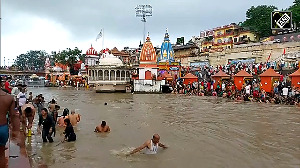 Devotees take holy dip in River Ganga on 'Shani Amavasya' 