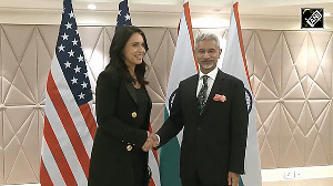 Tulsi Gabbard meets S Jaishankar in Delhi