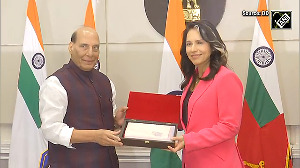 US Intelligence chief Tulsi Gabbard meets Rajnath Singh