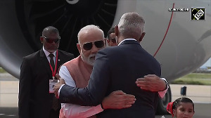 President Muizzu breaks protocol, welcomes PM Modi at Male airport