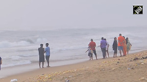 People enjoy last sunrise of the year 2024 at Kolkata beach