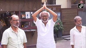 Rajinikanth greets fans outside his residence on New Year