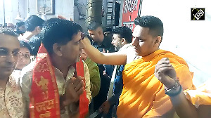 Former cricketer K Srikkanth attends Bhasma Aarti at Mahakaleshwar Temple