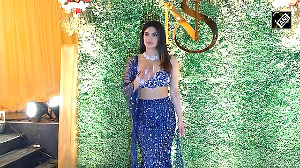 Priyanka Chopra gives DESI girl vibes in a blue shimmery lehenga at brother's Sangeet