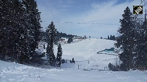 Drone visuals shows Gulmarg's transformation into winter wonderland