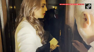 Huma Qureshi visits her father's restaurant