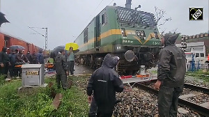 Goods train derails amid heavy rains in J-K's Kathua