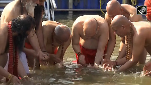 Maha Kumbh: Amit Shah, Yogi take holy dip in Triveni Sangam