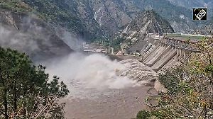 Salal Dam gates opened as Chenab river swells up due heavy rainfall in J-K