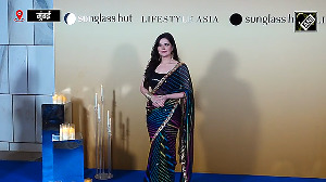Zareen Khan Looks Stunning in Traditional Saree at Diwali Bash