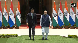 PM Modi meets Paraguay's President Santiago Pena at Hyderabad House