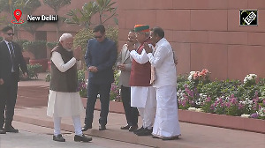 PM Modi arrives in Parliament for Budget session