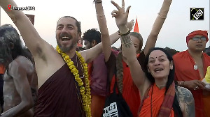 Foreign devotees embrace spirituality at Triveni Sangam