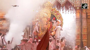 Lalbaugcha Raja immersion procession begins with pomp and devotion