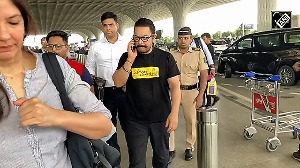 Aamir Khan spotted with rumoured girlfriend Gauri Spratt at Airport