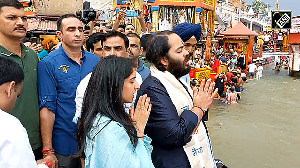 Anant Ambani, wife Radhika Merchant perform Ganga Puja in Haridwar