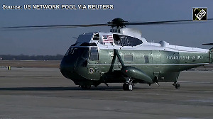 US President Donald Trump departs for Asheville, North Carolina