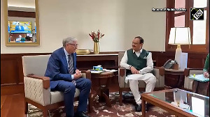 Union Min JP Nadda meets Ex-Microsoft CEO Bill Gates in Delhi