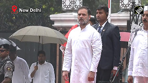 Rahul gets soaked in rain as Kharge hoists flag at Congress I-Day event