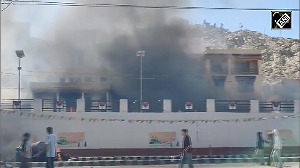 BJP Office Torched in Leh Amid Massive Ladakh Statehood Protest