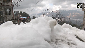 Tourists enjoy snowfall amid chilly temperature in Shimla