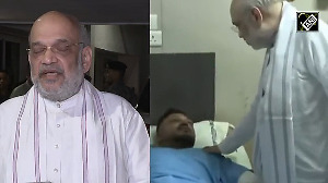 HM Amit Shah meets sole survivor of Air India crash