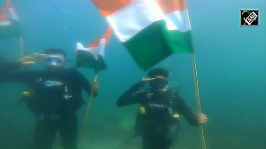 Scuba divers unfurl National Flag underwater in Devbhumi Dwarka