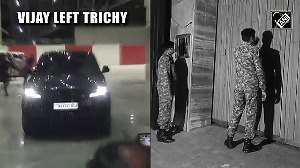 Moment When Vijay left Trichy after deadly stampede & reached his home in Chennai