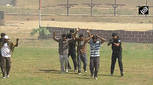 NSG commandos carry out mock drill simulating terrorist hostage crisis in college setting