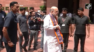 HM Amit Shah arrives at Parliament for Monsoon Session