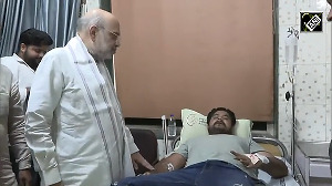 Amit Shah meets man in hospital, who appears to be lone survivor of Air India crash 