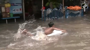Kolkata Rains: Kids Turn Waterlogged Road Into a Playground