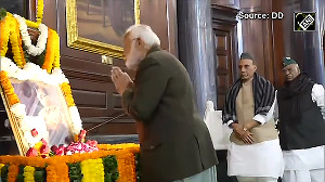 PM Modi pays tribute to Netaji Subhas Chandra Bose in Samvidhan Sadan