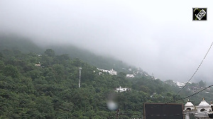 Trikuta Hills Vanish in Mist: Heavy Rains Blanket the Region