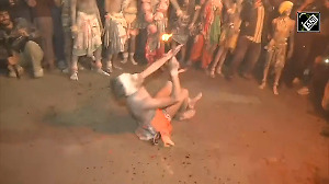 Electrifying scenes at Maha Kumbh: Aghoris celebrate 'Masaan Holi'