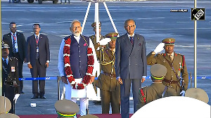 PM Modi lands in Mauritius, receives grand ceremonial welcome