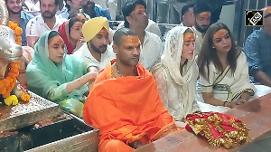 Shikhar Dhawan attends bhasma aarti at Mahakaleshwar Temple in Ujjain