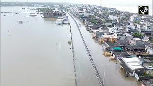 Drone Visuals: Heavy Rain Floods Somnath Coastal Highway in Gujarat 