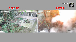 Shocking scene! Pakistan shelling on a house in Poonch, captured on CCTV