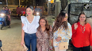 Shamita Shetty snapped with girl gang in town