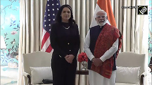 PM Modi meets Tulsi Gabbard after landing in Washington