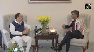JP Nadda Meets Former UK PM Rishi Sunak In Delhi