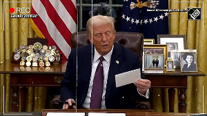 Watch: The moment when Trump realised Biden has left a letter for him