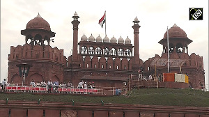 I-Day Parade: Full-dress rehearsal at Red Fort in New Delhi