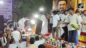 DMK MP A Raja narrowly escapes falling pole during party event in Tamil Nadu