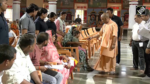 CM Yogi holds 'Janta Darshan' at Gorakhnath Temple