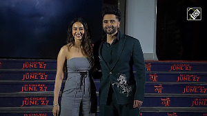 Rakul Preet-Jackky Bhagnani at the special screening of 'Maa'
