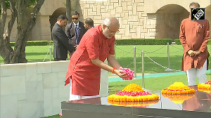 New Vice President CP Radhakrishnan pays tribute to Bapu at Rajghat
