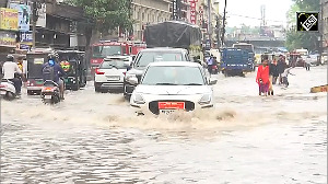 Videos: Heavy rain turns Bhopal road into river